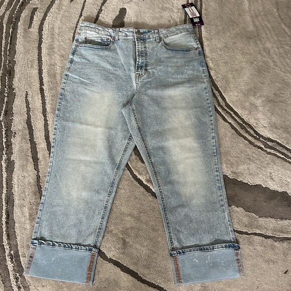 FRYE Women’s High-Rise Cuffed Cropped Jeans Size 14/32 - Picture 3 of 11